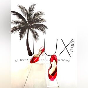 MANOLO BLAHNIK Red Patent Leather Heels Size 5